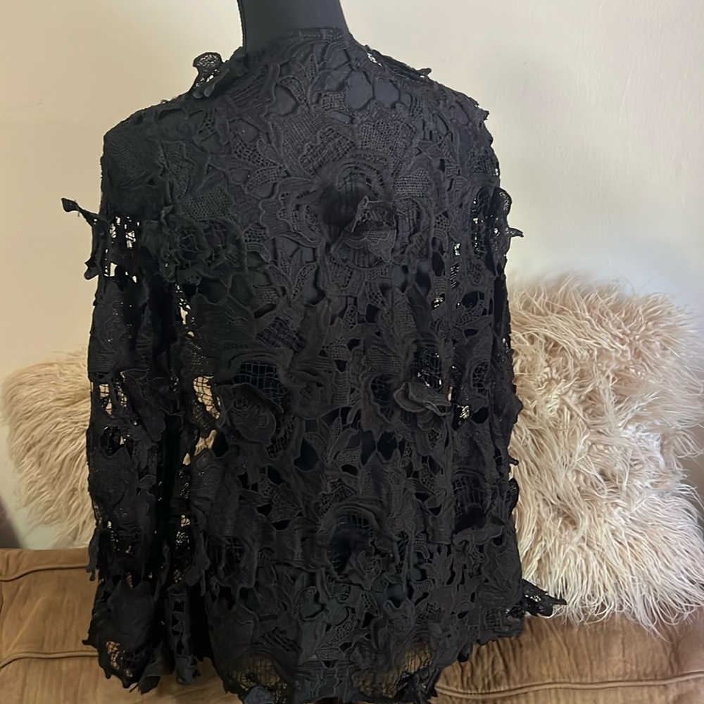 Love Chelsey Floral Knit blazer no buttons size M